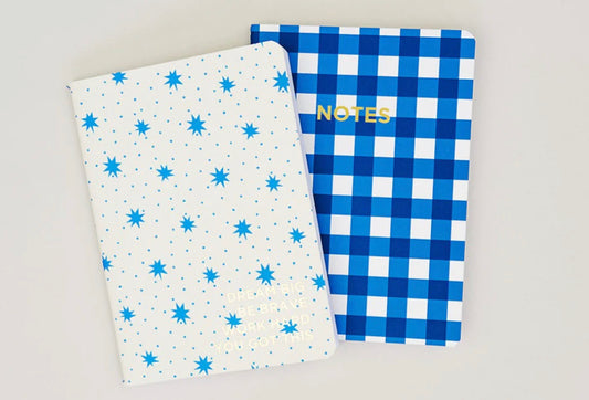 Gingham/Stars Notebook Set