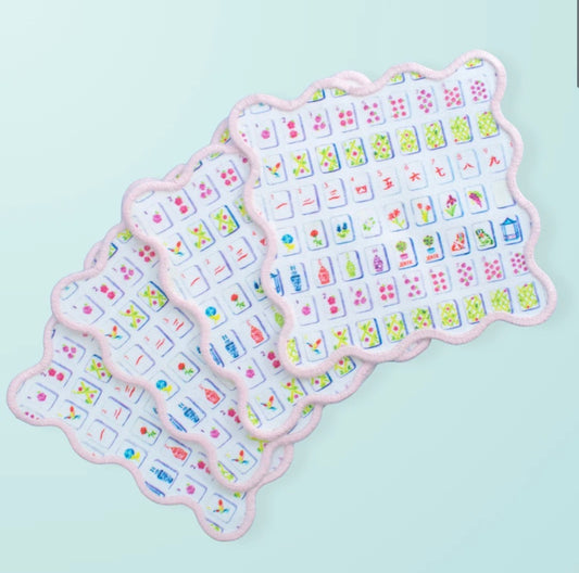 Mahjong Pattern Cocktail Squares