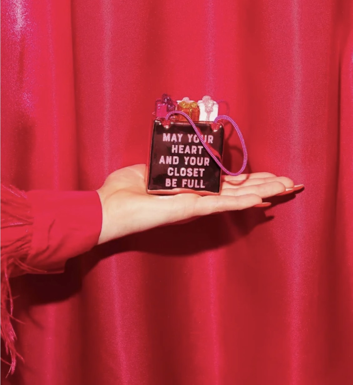 Full Heart Shopping Bag Ornament