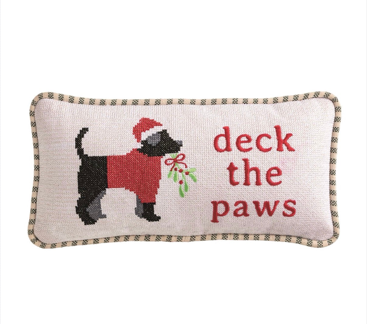 Dog Needlepoint Pillow