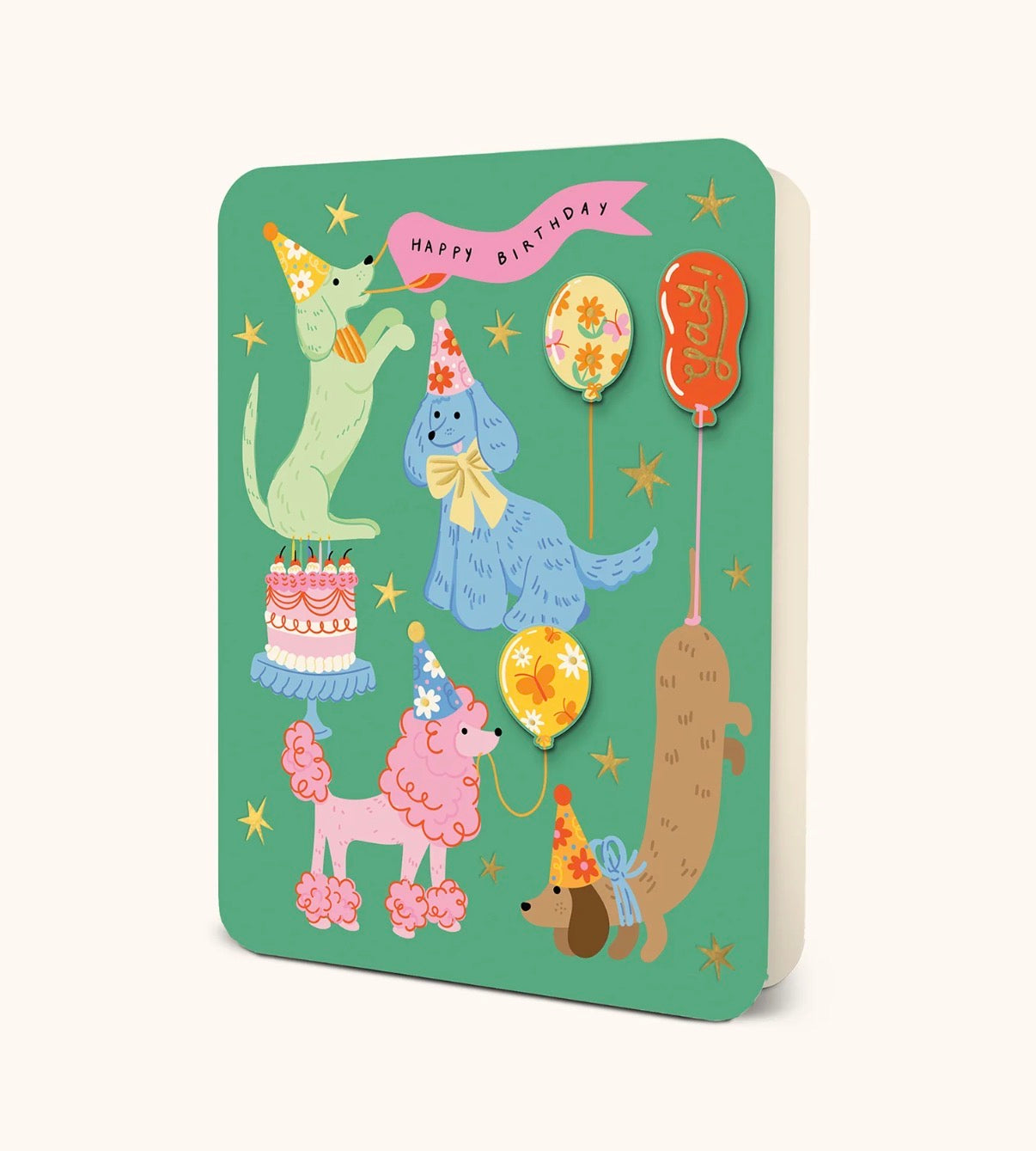 Paw-ty Time Deluxe Greeting Card