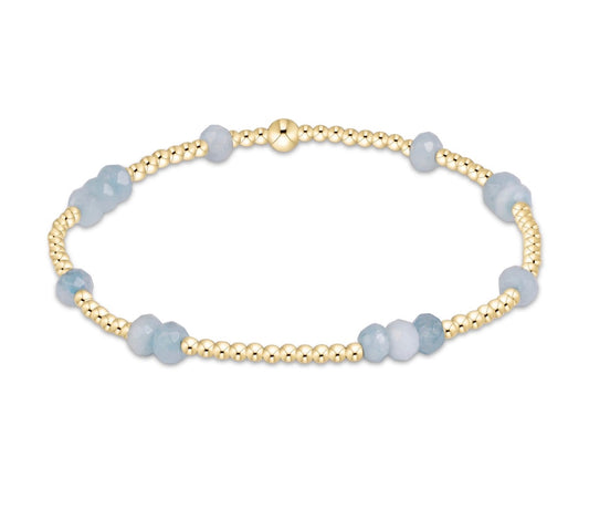 hope unwritten gemstone 4mm bracelet - aquamarine