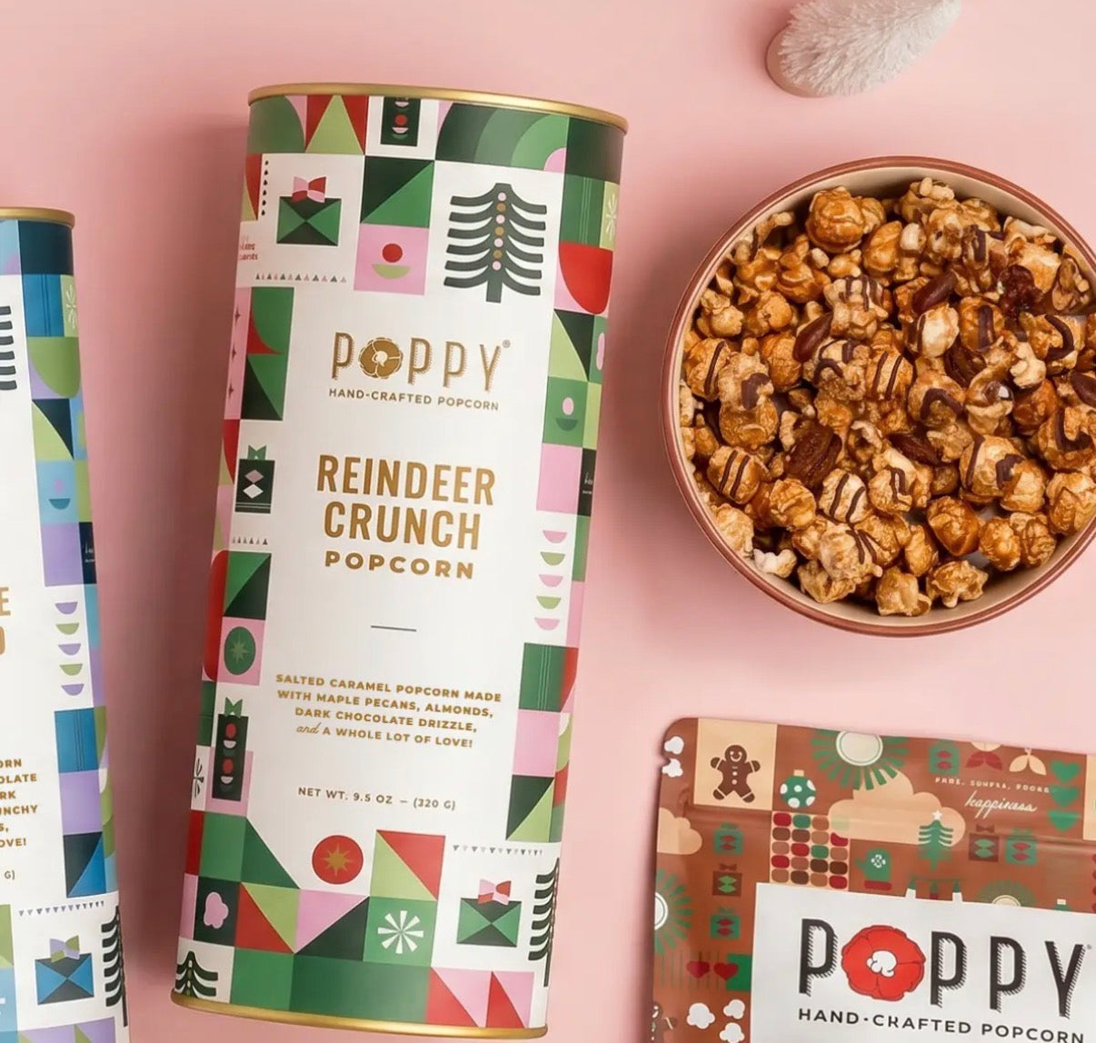 Reindeer Crunch Popcorn Cylinder