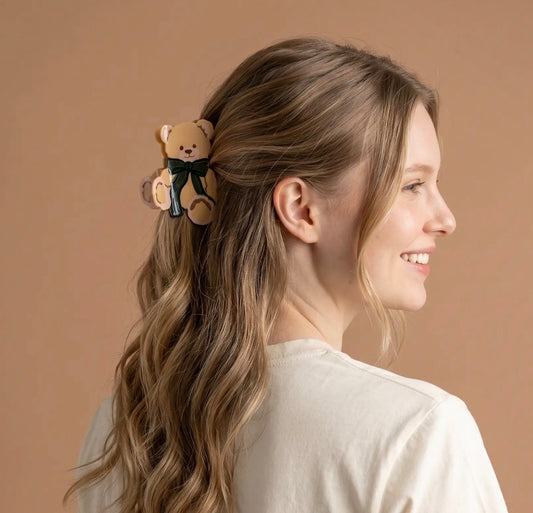 Teddy Bear Claw Clip