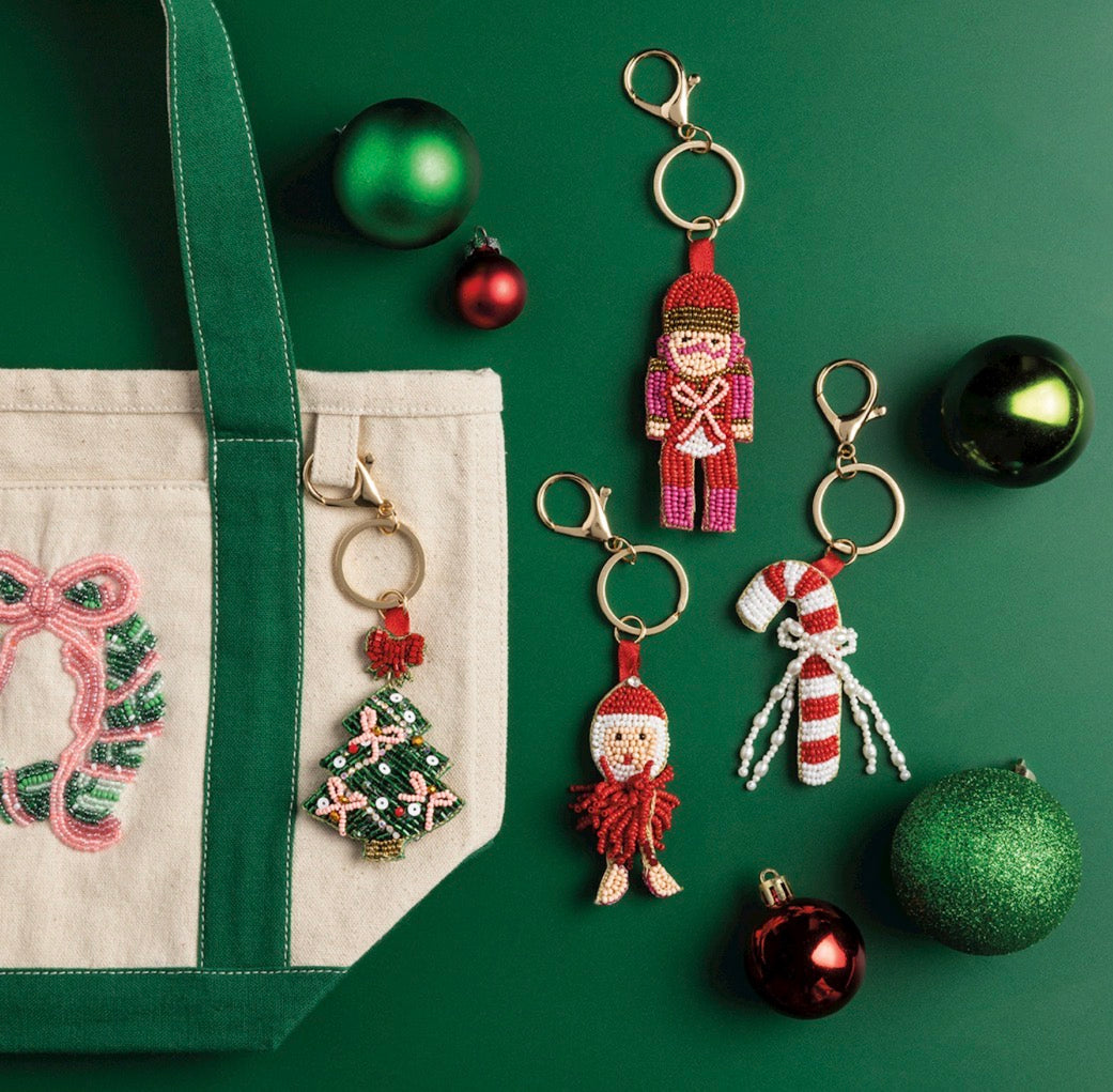 Beaded Holiday Bag Charm