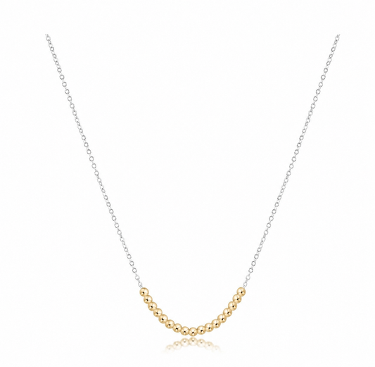 16" necklace mixed metal - beaded bliss small gold