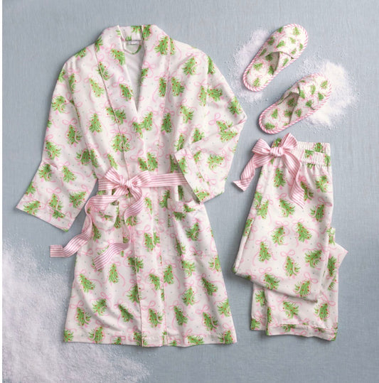 Pink Bow Tree Slippers