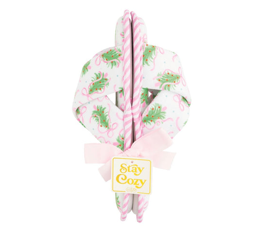 Pink Bow Tree Slippers