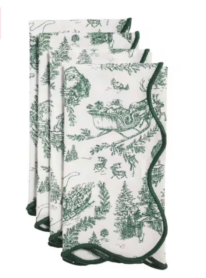 GREEN TOILE NAPKIN SET