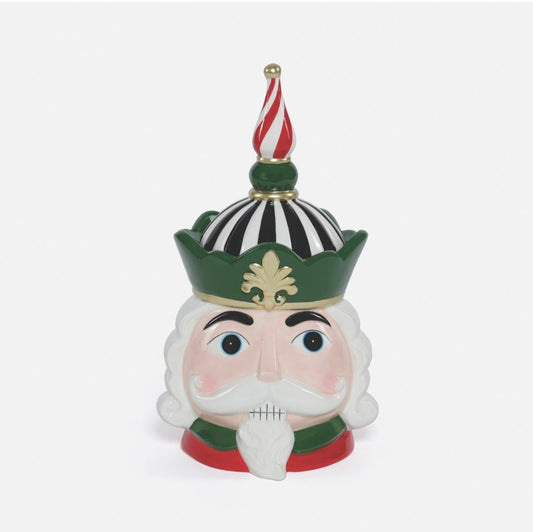 Red & Green Nutcracker Cookie Jar