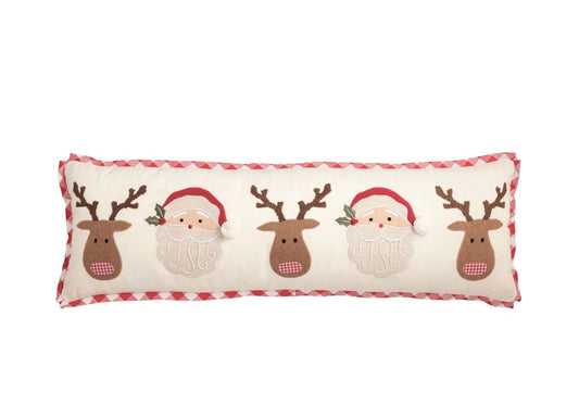 CHRISTMAS GINGHAM TRIM PILLOW