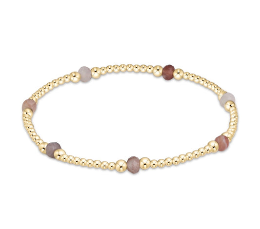 purpose gemstone 4mm bracelet - Botswana agate