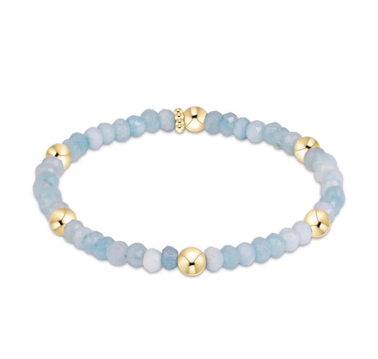 presence gemstone 4mm bracelet - aquamarine