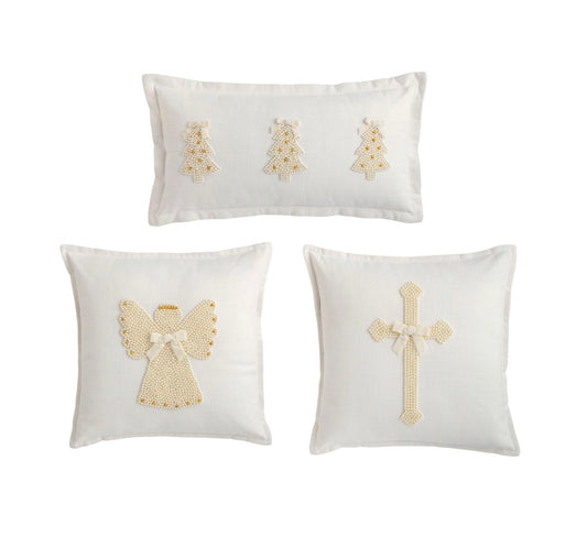 Pearl Embroidered Pillow