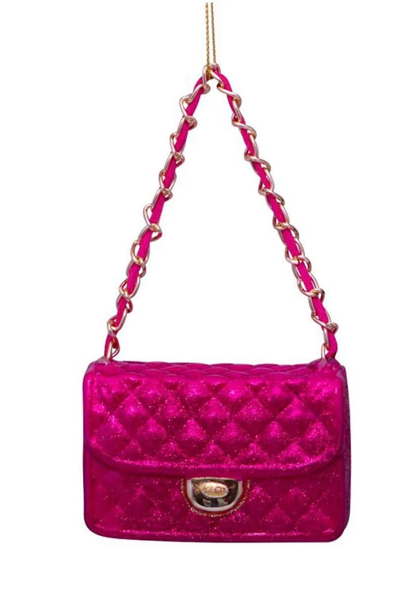 Raspberry Glitter Fashion Bag
