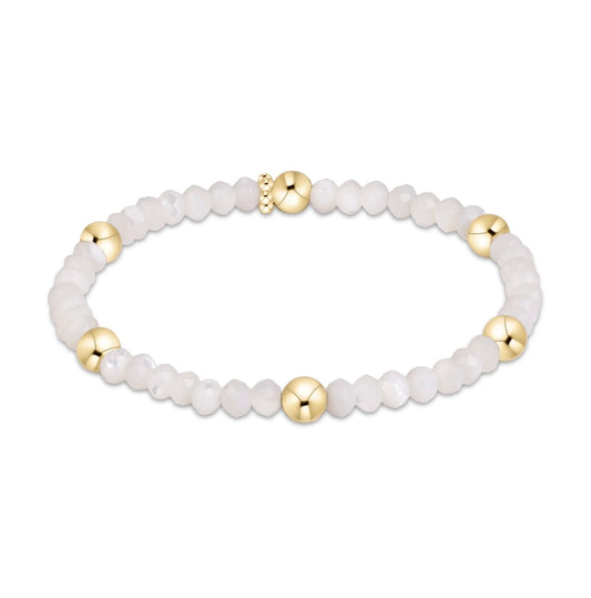 presence gemstone 4mm bracelet - Mother of Pearl