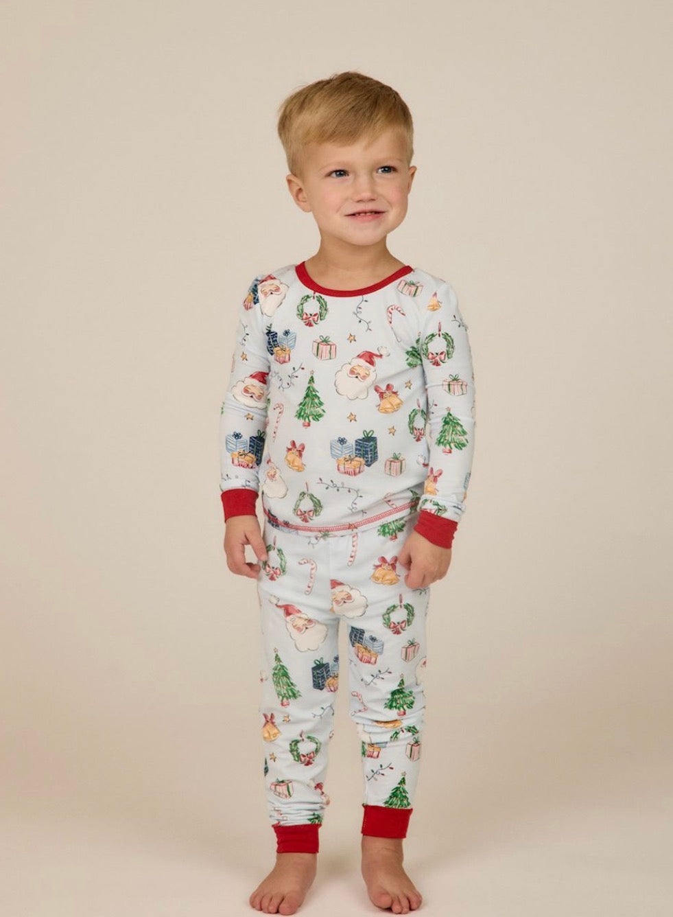 Blue Christmas Pajama Set