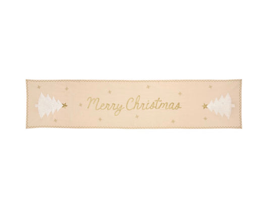 MERRY CHRISTMAS SNOWFLAKE TREE RUNNER