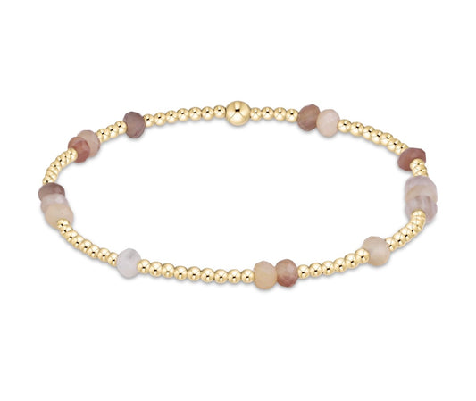 hope unwritten gemstone 4mm bracelet - botswana agate