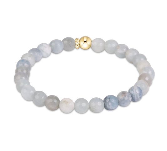 classic gemstone 6mm bracelet - aquamarine