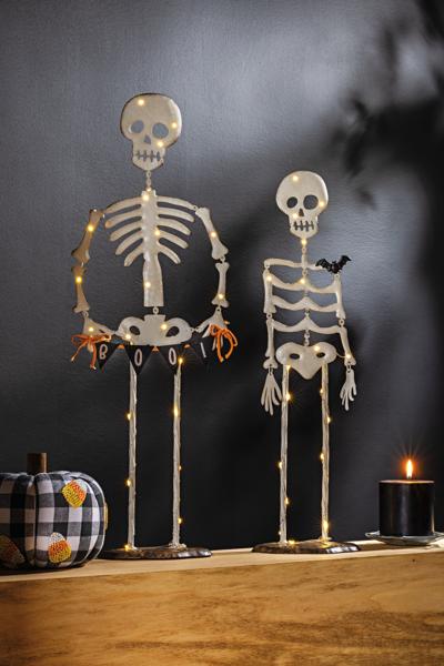 Large Light Up Skeleton Sitter