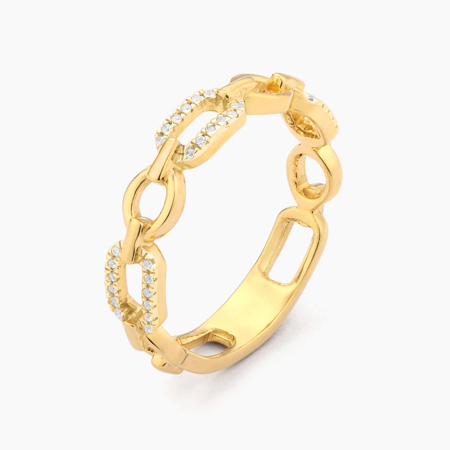 Gold Linked Forever To You Stack Ring