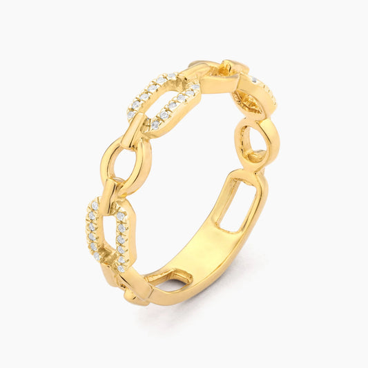 Gold Linked Forever To You Stack Ring