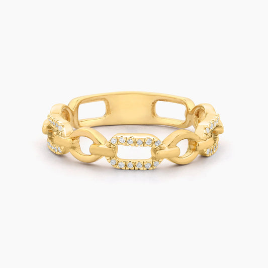 Gold Linked Forever To You Stack Ring