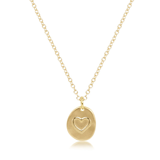 16" necklace gold - inspire small gold disc