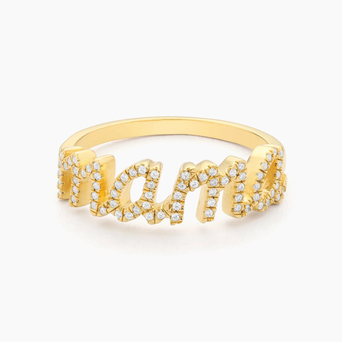 Gold Love You Mama Statement Ring