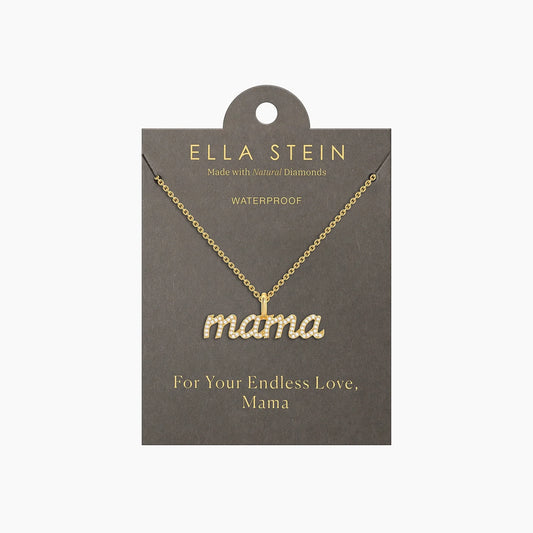 Gold Love You Mama Pendant Necklace