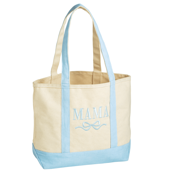 Mama Embroidered Canvas Tote