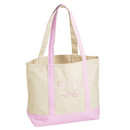 Mama Embroidered Canvas Tote