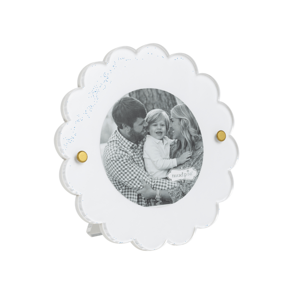 Mini White Scalloped Frame