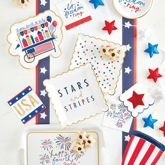 Foil Scalloped Napkins - Star