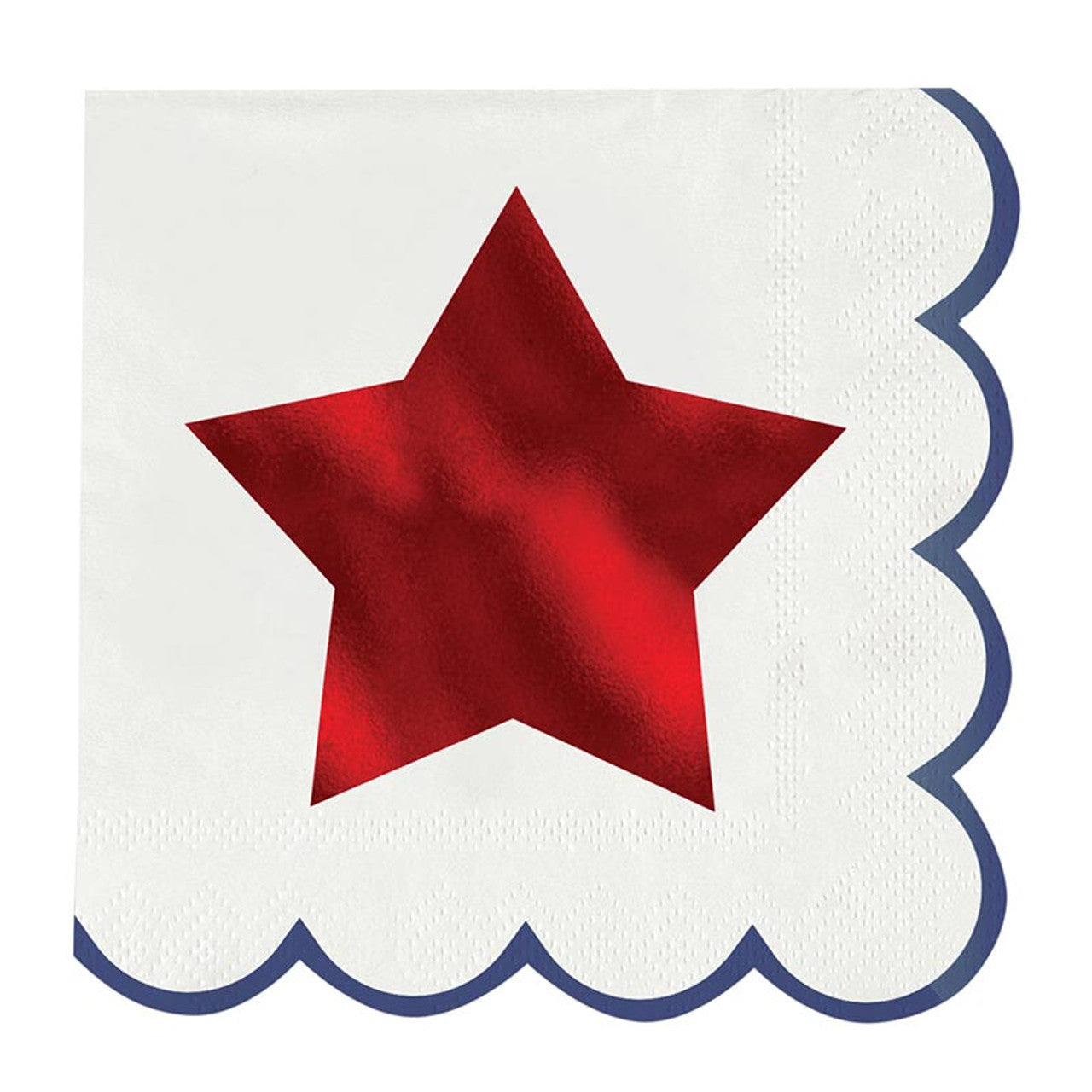 Foil Scalloped Napkins - Star