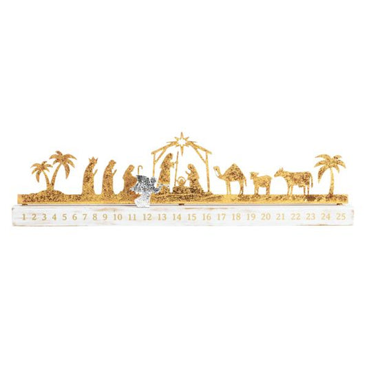 Gold Nativity Countdown to Christmas
