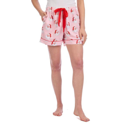 Pink Holiday Pajama Shorts