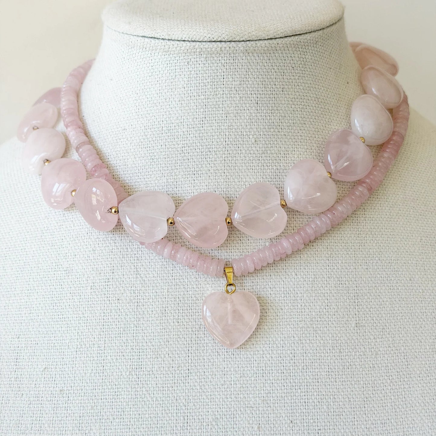 Maizy Stone Heart Necklace, XL