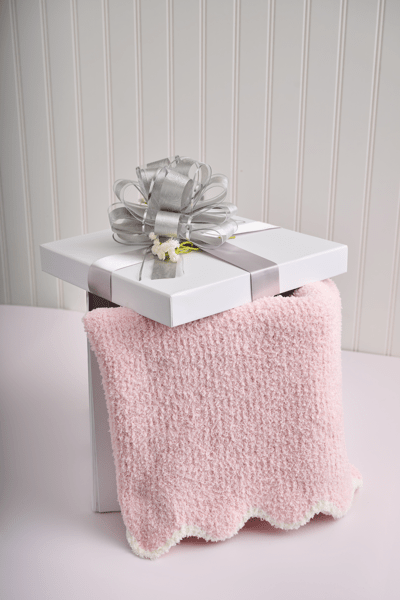 Scalloped Chenille Blanket