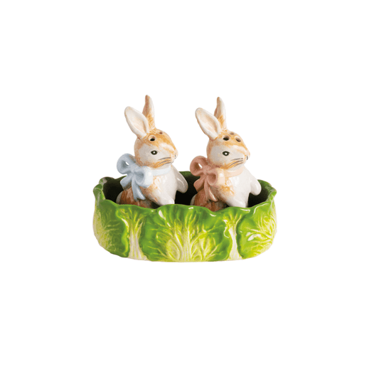 Bunny in Cabbage Salt and Pepper Set