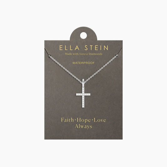 Silver Believe Cross Pendant Necklace