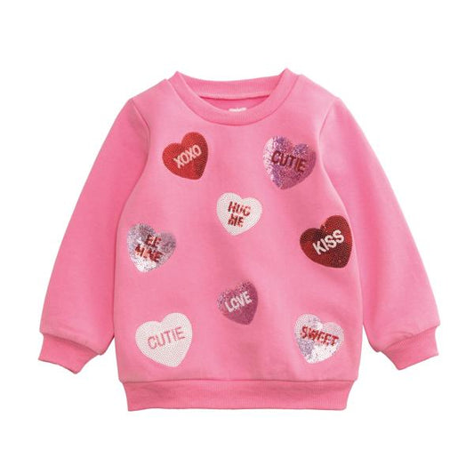 Sequin Hearts Sweatshirt - Toddlers