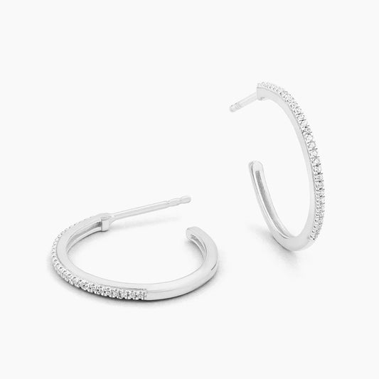 Silver A Hoop Thing Small Hoop Earrings