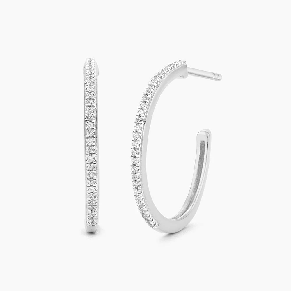 Silver A Hoop Thing Small Hoop Earrings