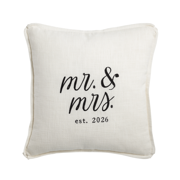 Mr & Mrs 2026 Square Pillow