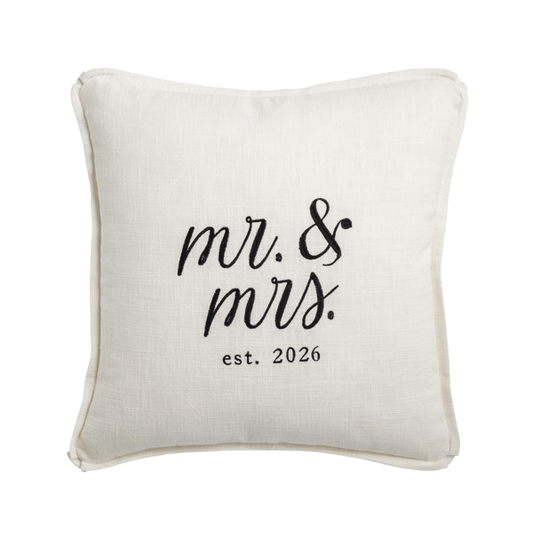 Mr & Mrs 2026 Square Pillow
