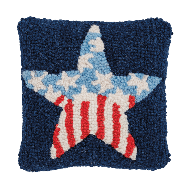 Americana Hook Wool Mini Pillow