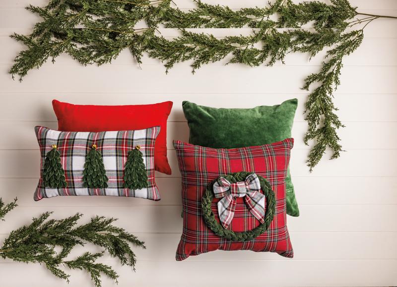 Square Velvet Tartan Pillow