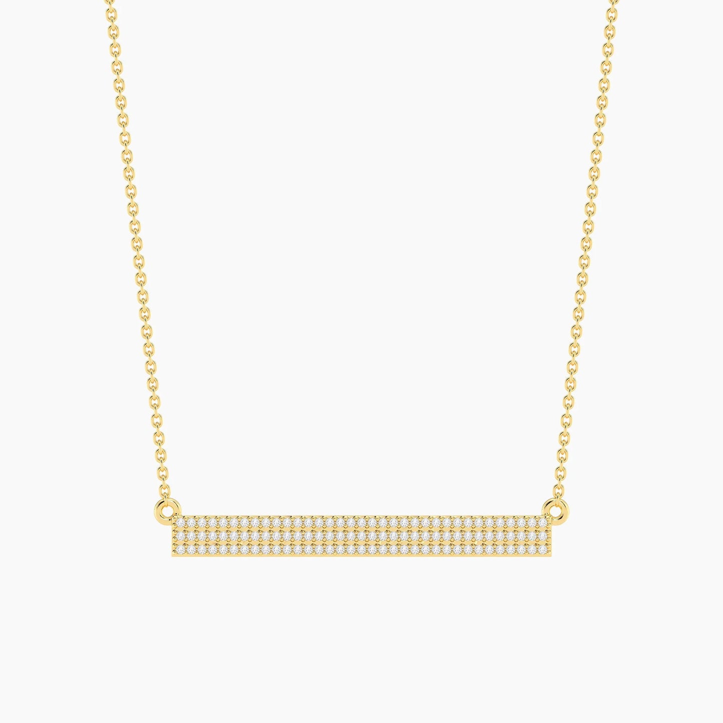 Gold Tell Me Straight Pendant Necklace